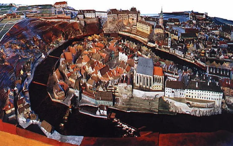 Historický model Českého Krumlova