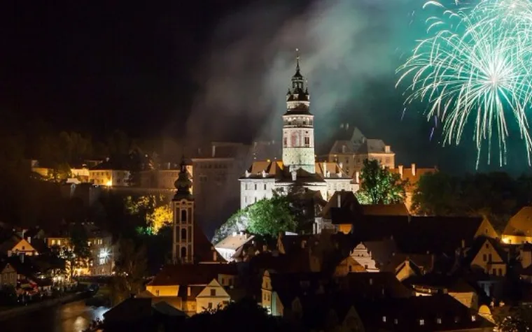 Český Krumlov v noci